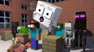 Monster School : RAINBOW FRIENDS HORROR CHALLENGE - Minecraft Animation