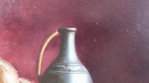 Картина маслом на холсте "Натюрморт с кокосами и виноградом". Художник: Алёна Савченко (Lukian).