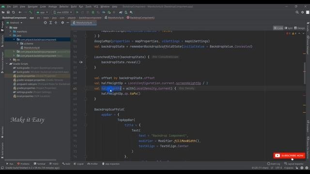 How To Make Backdrop Component In Jetpack Compose | Android | Kotlin | Make It Easy