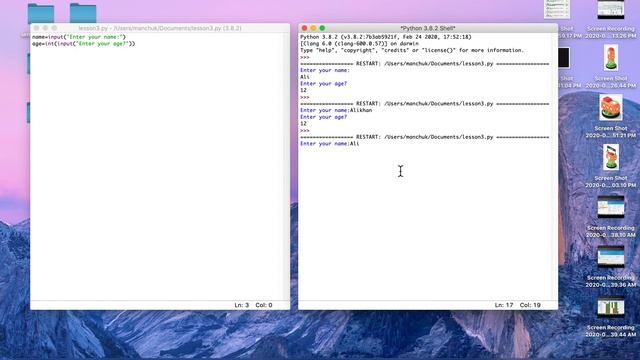 python input and comments