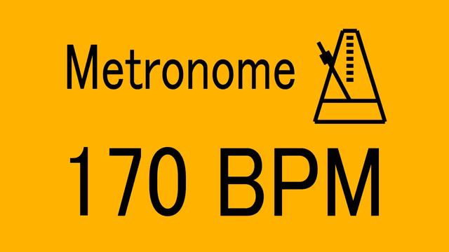170 BPM METRONOME FOR TRAINING MUSICAL INSTRUMENT / 楽器練習用 メトロノーム / practice смотреть онлайн