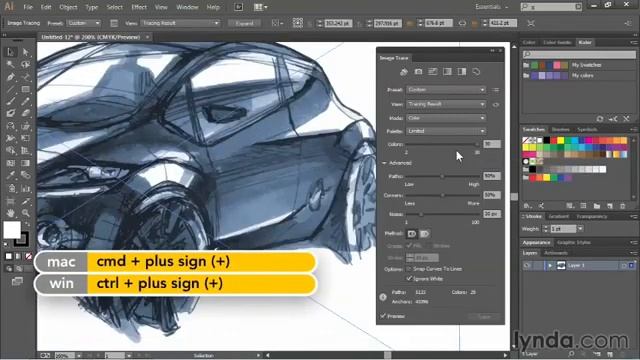 Урок 96. Трассирование штриховых рисунков в Adobe Illustrator. Полный курс обучение с нуля смотреть онлайн