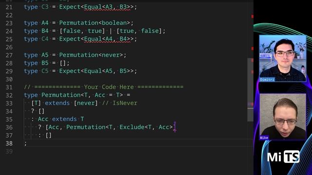Permutation with Mike Poteat - TypeScript Type Challenges #296 [MEDIUM] смотреть онлайн