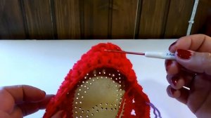 Тапочки крючком пышными столбиками