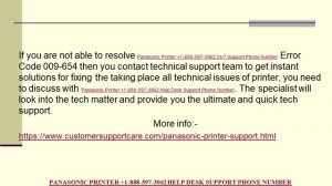 Panasonic Printer +1-888-597-3962 Help Desk Support Phone Number