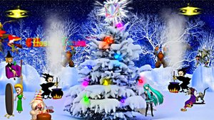 С Новым Годом! Музыкальная открытка! Волшебная Новогодняя ночь в лесу!!!
