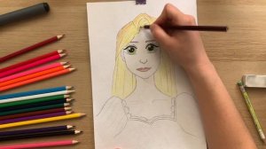 Рисуем Рапунцель