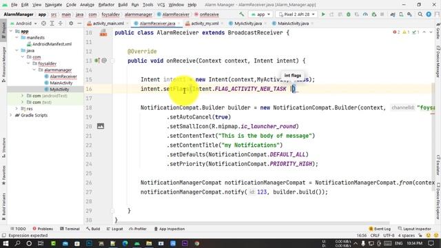 Alarm Manager in Android Studio | Notification using Alarm Manager is Android Studio Bangla Tutoria смотреть онлайн