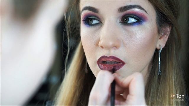 Макияж и прическа в байкерском стиле. Biker girl makeup and hair