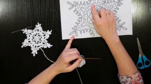 Вяжем снежинку крючком