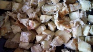 Грибная закуска с баклажаном и яйцом