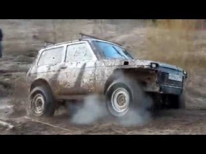 Нива на УАЗовских колесах первый выезд,оффроад