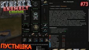 ПУСТЫШКА | STALKER ANOMALY GAMMA | Серия 73