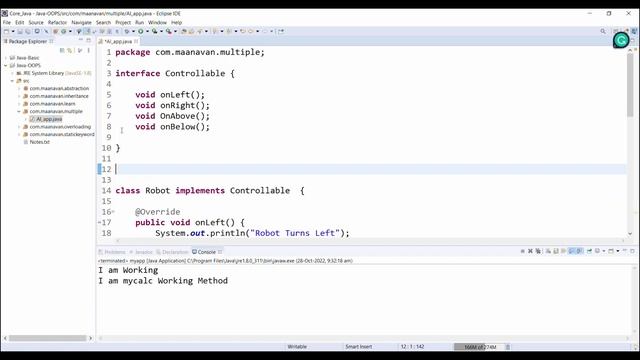 Java Interface | Examples | Java Tamil Tutorial for Beginners