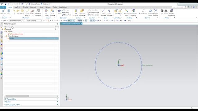 Решение задач кинематики в Simcenter3D Motion v.12  (Упражнение 2)