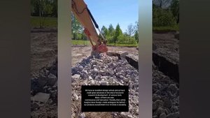 работа экскаватора крашером в Подмосковье видео