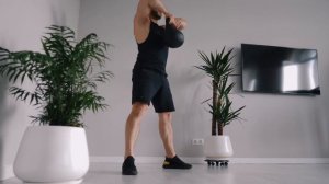 Тренировка с инновационной гирей Fluikettle. Приседание с тягой к подбородку