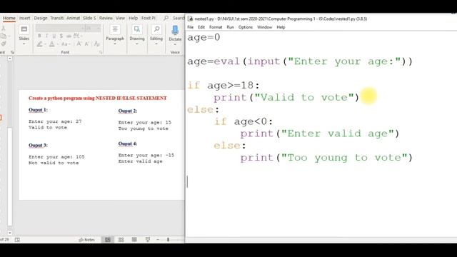 Lesson 7 Part 2 - Nested if else and Multi-way if elif else (Python Programming) смотреть онлайн