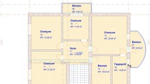 Проект дома с мансардой площадью 220 м2.