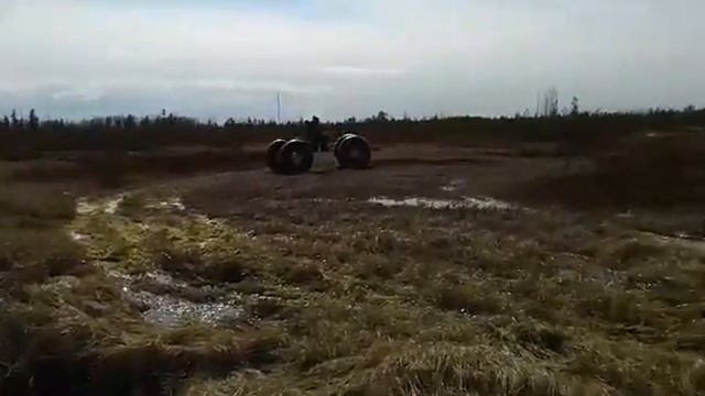 Мотоблок Нева 6'5сил на колесах низкого давления оценка 4 (не хватает ещё привода ) тяжеловато! смотреть онлайн