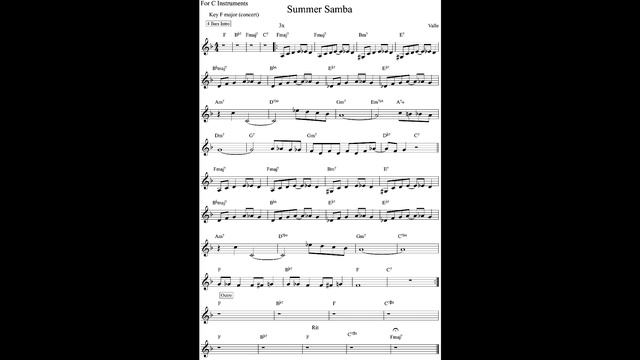 12-SUMMER SAMBA (SO NICE) BACKING TRACK смотреть онлайн