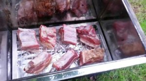 Как коптить сало(грудинка с ребрами)
