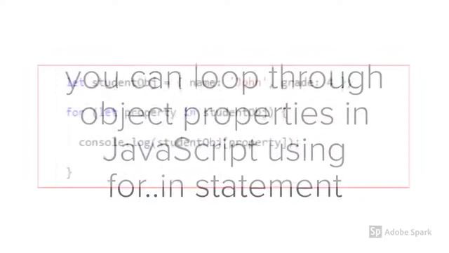 Looping through object properties in JavaScript