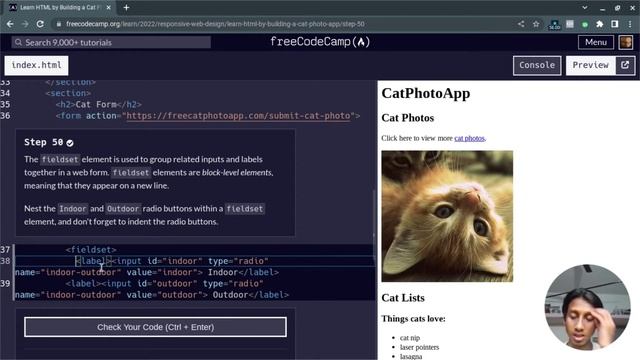 CatPhotoApp Tutorial #3 Step 42-56 | Learn HTML Basics - (New) Responsive Web Design | FreeCodeCamp