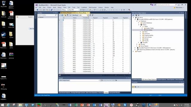 Modbus Client And Server In C# Winforms/SQL Server (localDB), Visual Studio Community 2015