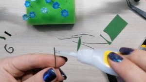 Брошь Незабудки из фоамирана 1 мм. DIY
