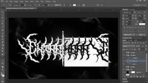 Black Metal logo using ''GOREZACK'' font in Photoshop