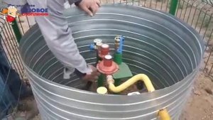 Газовое отопление. Газгольдер для хранения газа. Автономная газификация частного дома. котел Buderu
