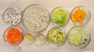 Лапша вок с креветками