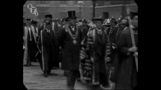 Кинохроника, Великобритания. Июль 1901 Бирмингем. July 1901 University of Birmingham Procession Day