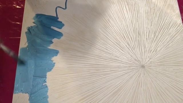 Картина Луч с текстурной пастой, техника. painting with textured paste.  Ray. detailed technique
