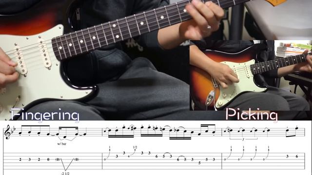 Deep Purple - Smoke on the water guitar solo Lesson with Tab смотреть онлайн