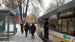 Автобус ЛиАЗ-4292.60 (1-2-1) остановка Улица Гайдара (Клин) 10.12.2023