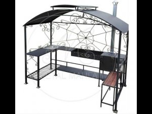 КОВАНЫЙ МАНГАЛ С МОЙКОЙ "АЖУР"