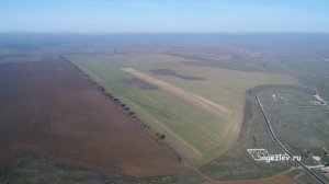 Село Красносельское, Черноморский район, Крым, вид с высоты птичьего полета.