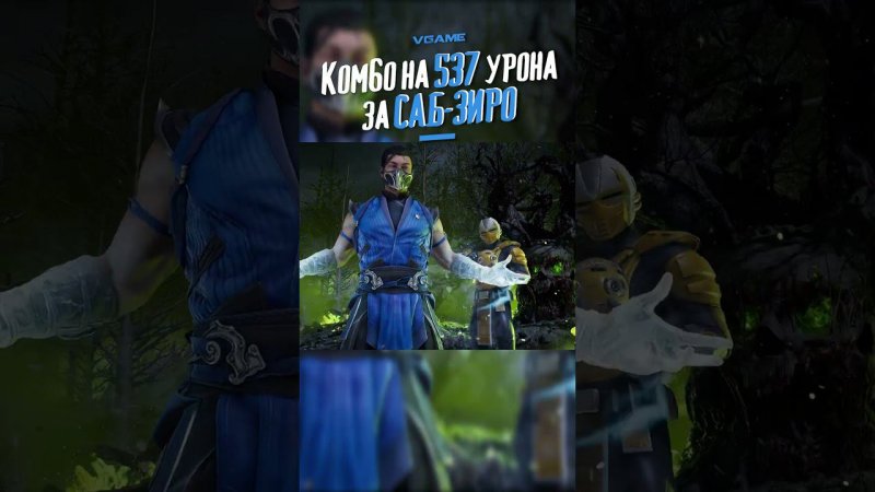 Комбо за Саб-Зиро на 537 урона от VGame #vgame #mortalkombat1 #subzero #mk #mortalkombat