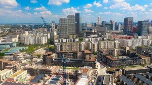 EAST LONDON CITY DRONE VIEW ( STRATFORD TALL BUILDINGS)