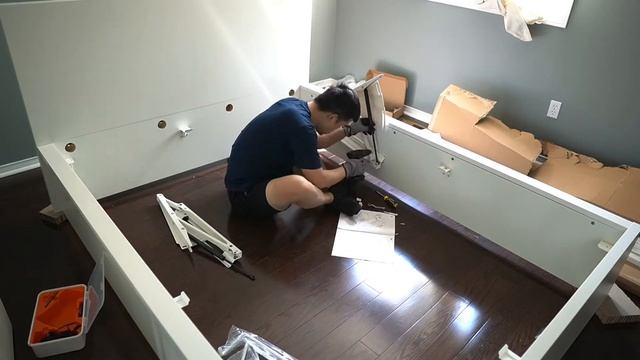 IKEA MALM Queen Size Pull Up Storage Bed Self Installation - Detailed смотреть онлайн
