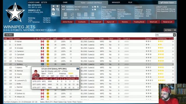 Franchise Hockey Manager 2   1979 Winnipeg Jets Part 1