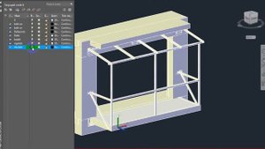Металлический балкон в AutoCad