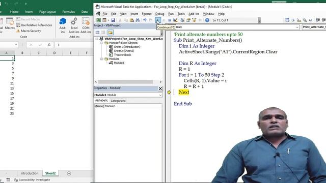 For Loop Step Key Word And Exit For In VBA Macros ||  VBA Training || Part - 3