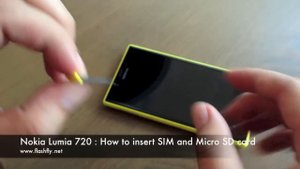 Nokia Lumia 720 : How to insert SIM and Micro SD card