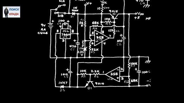 Whites Pi1000, Схема металлоискателя, 2016, metal detector, sheme Whites Pi1000 смотреть онлайн