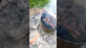 Мангал из барабана от стиральной машины. Мой дом в деревне в Минском районе.