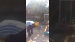 В Астрахани снесли детскую площадку