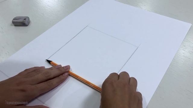 ПОСТРОЕНИЕ КУБА в фас. Сквозное построение куба. Построение куба с одной точкой схода. Часть 1 смотреть онлайн